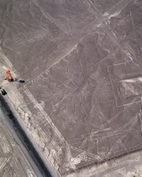 Luchtfoto van Nazca-lijnen