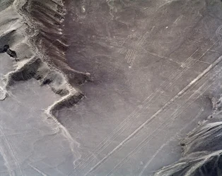 Luchtfoto van een kolibrie, Nazca-lijnen