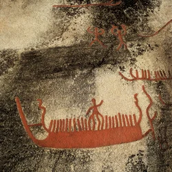 Figuren op een boot, c.1000 v.Chr.