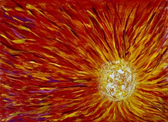 Vurige abstracte zon