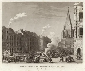 De Dood van Generaal Dillon in de Stad Lille