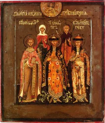 Familie-icoon van de Tsaar Boris Godunov, 1598-1605