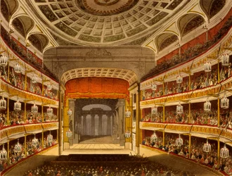 Nieuw Covent Garden Theatre, uit Microcosm of London, 1810 door R Ackermann