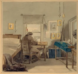 Aan het werk. In het huis van Pavel Nashchokin, 1824