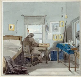 Aan het werk. In het huis van Pavel Nashchokin (Moskou)