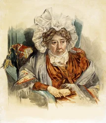 Portret van Natalia Kirillovna Zagryazhskaya (geboren gravin Razumovskaya)