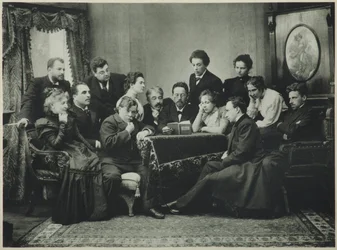 Anton Tsjechov leest De Meeuw met het Moskouse Kunsttheatergezelschap, 1899