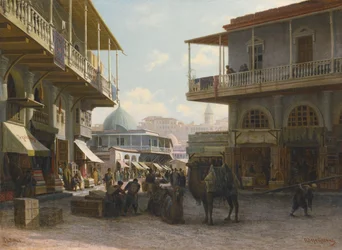 Uitzicht op Tiflis, 1874
