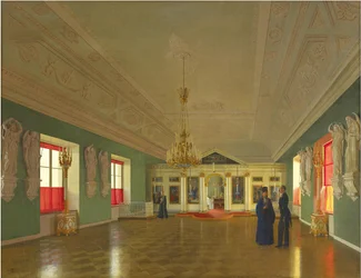 Interieur van de Paleiskerk van St. Alexander Nevsky, Anichkov Paleis, Sint-Petersburg