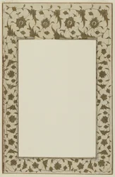 Gestencilde manuscript rand met bloemmotieven