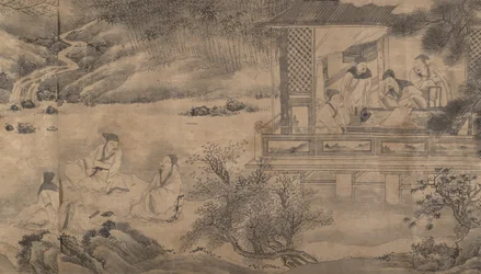 Dichtersbijeenkomst in het Orchideeënpaviljoen, gedateerd 1607