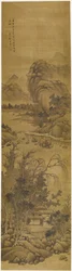 Landschap (inkt en kleur op zijde)