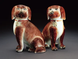 Een paar zittende spaniëls, c.1760