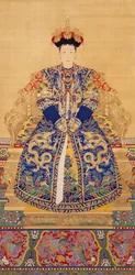 Keizerin Xiaogongren (1660-1723) (inkt en kleur op zijde)