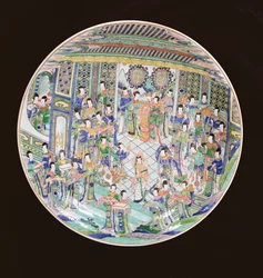 Grote Famille Verte schaal, Kangxi-periode (1662-1722)