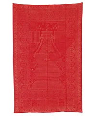 Roodgrond zijden brokaat bedekking, late Qing-dynastie