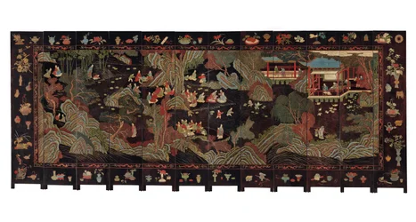 Twaalfvoudig coromandelscherm, 18e eeuw