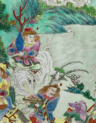 Detail (Een van een Paar Keizerlijke Famille Rose Vazen)