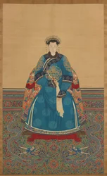 Portret van een keizerlijke dame mogelijk keizerlijke adellijke gemalin Quehui (inkt en kleuren op zijde)