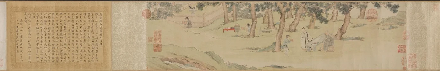Zhao Mengfu schrijft de Hart Hridaya Sutra in ruil voor thee, 1542-43