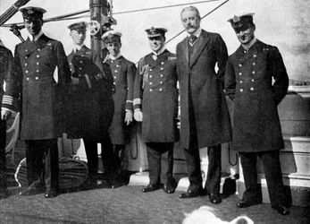 Aan boord van het koninklijke jacht Victoria en Albert III, Christiania Oslo, Noorwegen, 1908