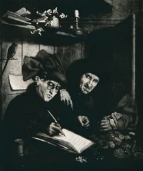 De geldschieters, ca. 1515, 1912
