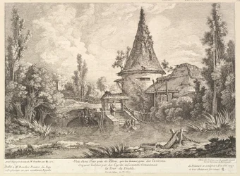 Uitzicht op toren bij Blois, midden 18e eeuw