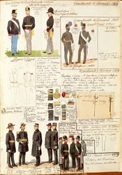 Verschillende uniformen van het Groothertogdom Toscane