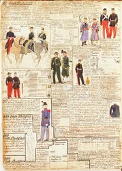 Verschillende uniformen van de Pauselijke Staten