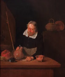 De Kannekijker (Iemand die verlangend in de bodem van een lege kruik kijkt)