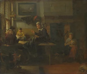 Interieur van een kleermakerswinkel, ca. 1660