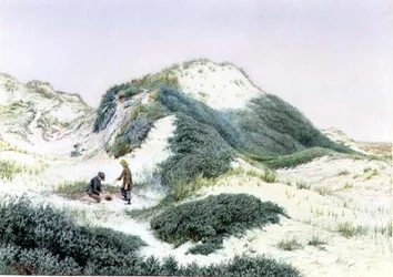 Onder de zandduinen bij Hightown 1885