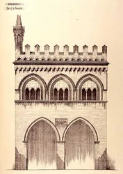 Paleis van de Jurisconsulten, Cremona, Italië, gebouwd in 1292, uit 