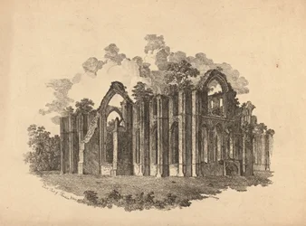 Oostelijk deel van Fountains Abbey