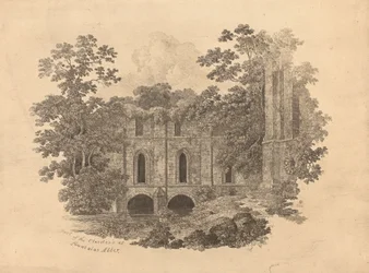 Deel van de kloosters bij Fountains Abbey