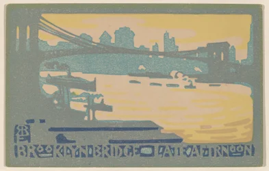 Brooklyn Bridge laat in de middag