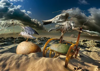 Surrealistische woestijnstoel