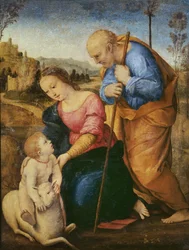 De Heilige Familie met een Lam