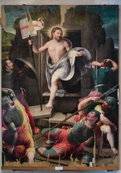 Opstanding van Christus, door Raffaellino del Colle