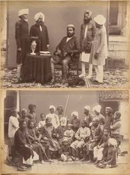 Ramkishore Singh, Rewa (recto, boven); familie van Mowhri Rahman Alli Khan, Rewa (recto, onder)