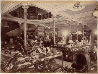 Winkel van Treacher and Co. in het fort, Bombay