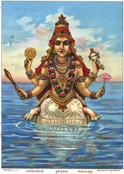 Kurma Avatar door Raja Ravi Varma