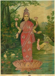 Lakshmi Embellished, door Ravi Varma Press