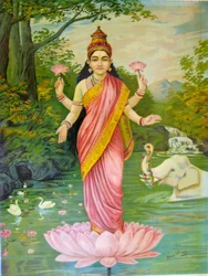 Lakshmi door Raja Ravi Varma