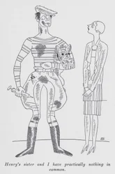 Illustratie voor "But Gentlemen Marry Brunettes" door Anita Loos