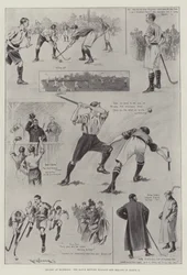 Hockey in Richmond, de wedstrijd tussen Engeland en Ierland op 11 maart