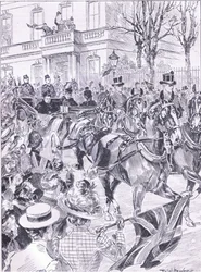 Het laatste bezoek van de Koningin aan Londen maart 1900, illustratie uit Cassells Geschiedenis van Engeland, 1900s