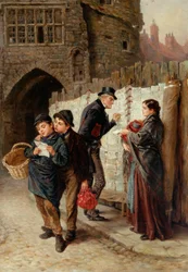 De balladeverkoper, de Zwarte Poort, 1884