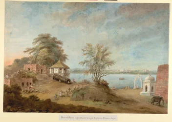 Het Grote Kanon van Agra naast de Fortmuur, c.1814-15