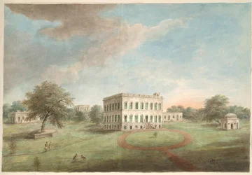 Het Residency-gebouw in Lucknow